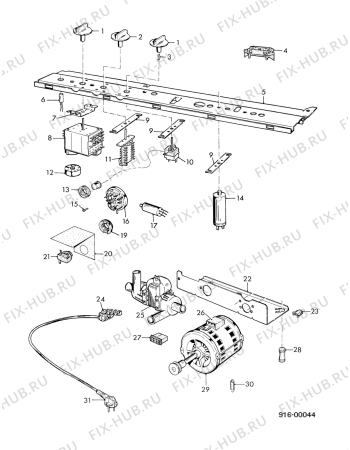 Взрыв-схема стиральной машины Zanker INTTOP4000 - Схема узла Electrical equipment